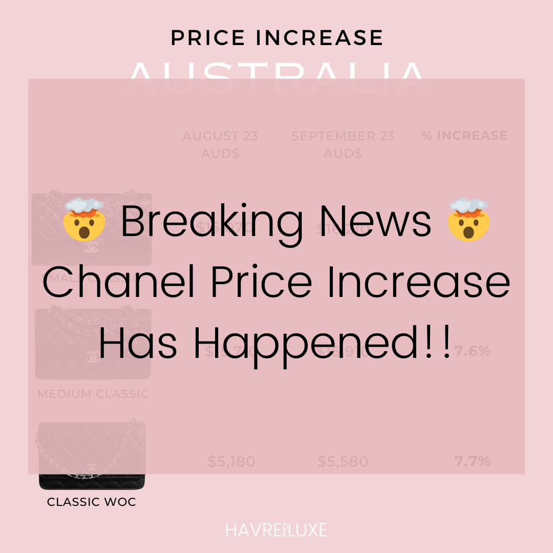Chanel uk price discount increase