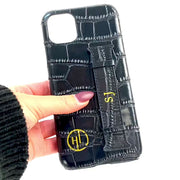 iPhone XS Max 鳄鱼纹保护壳带支架