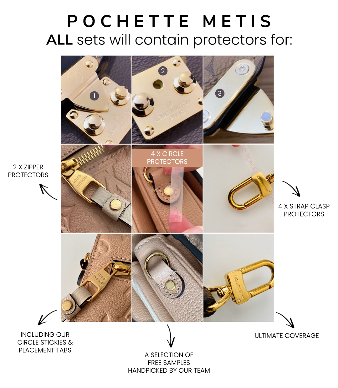 Hardware Protector for Louis Vuitton Pochette Métis 